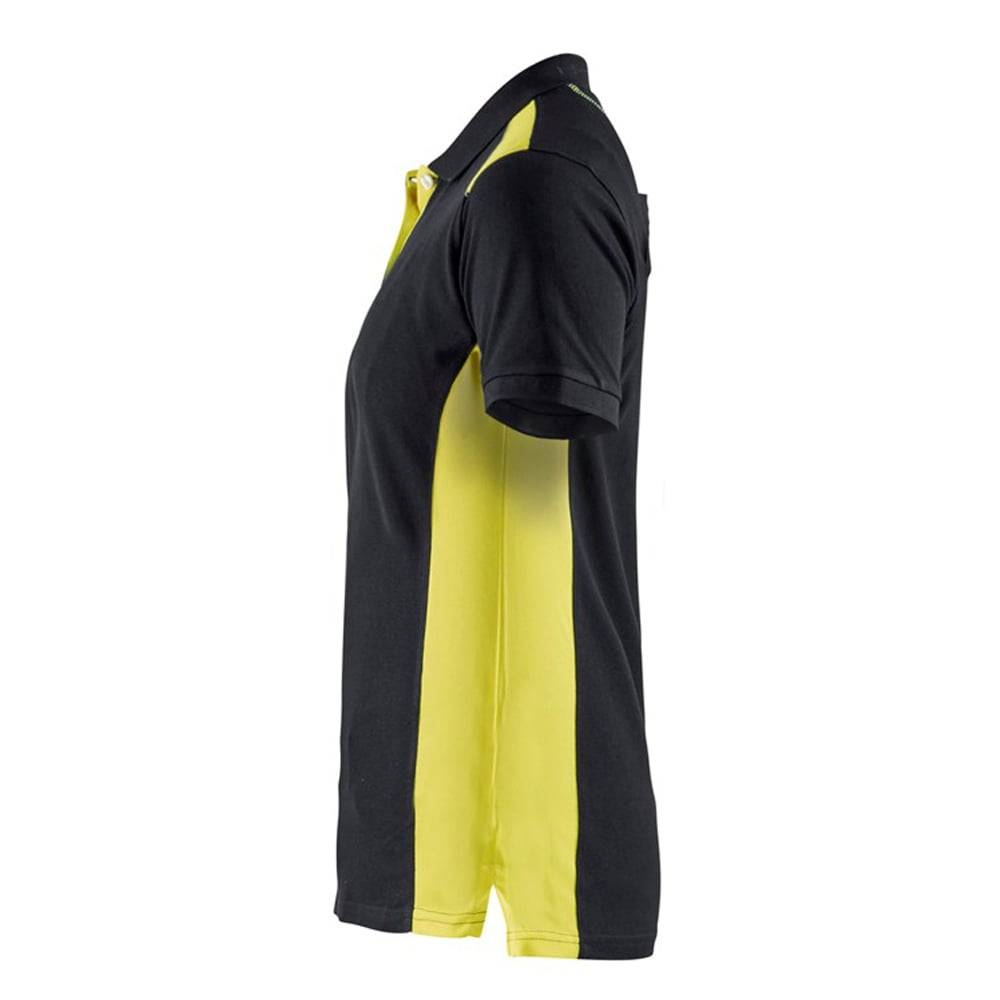 Polo de travail Femme Blaklader Noir Epaules Jaunes XL - Image 3