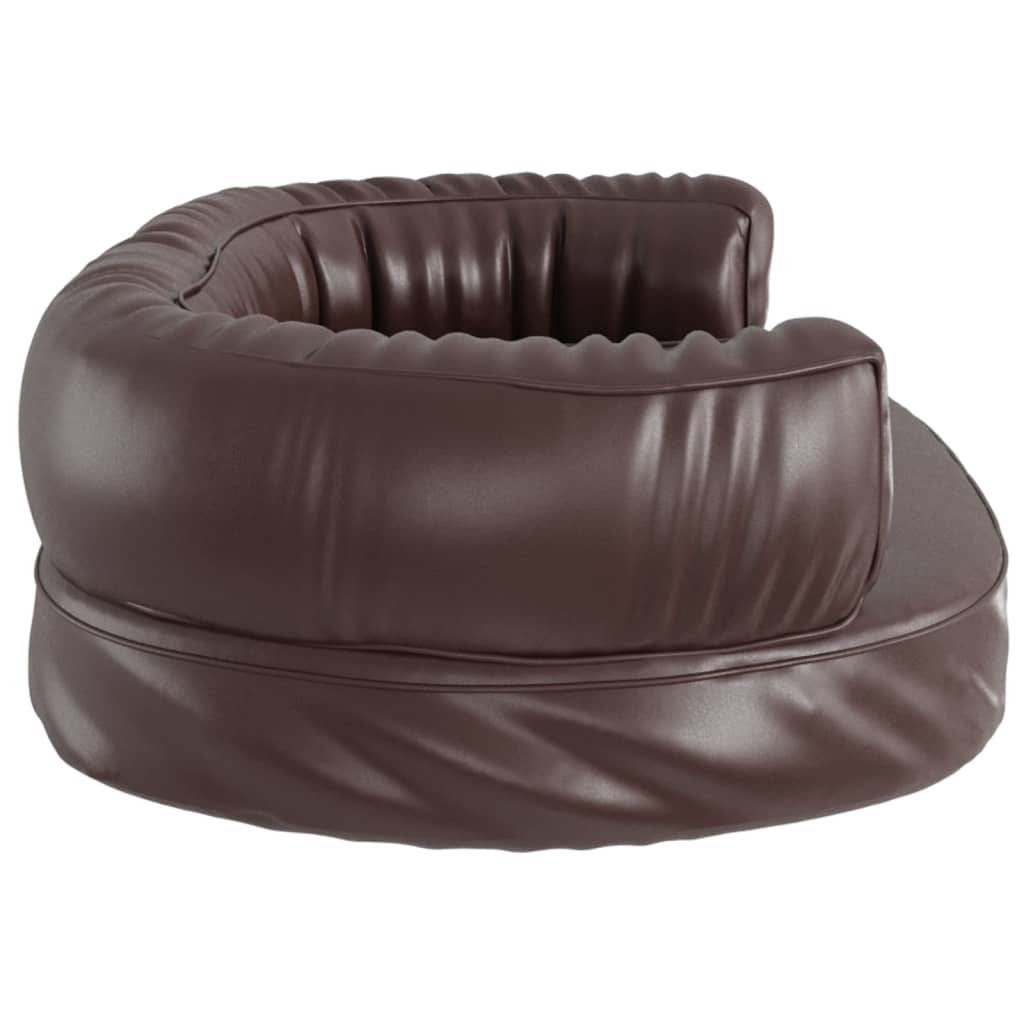 Vidaxl - Lit pour chien ergonomique Mousse Marron 60x42 cm Similicuir vidaXL 171319 - Imagen 6