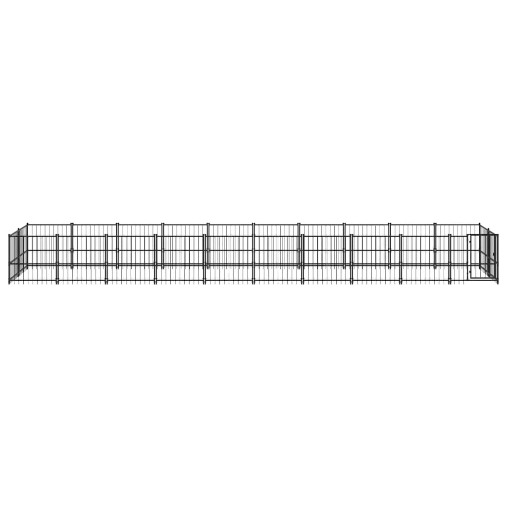 Vidaxl - Chenil d'extérieur pour chiens Acier 18,77 m² vidaXL 3124606 - Imagen 6