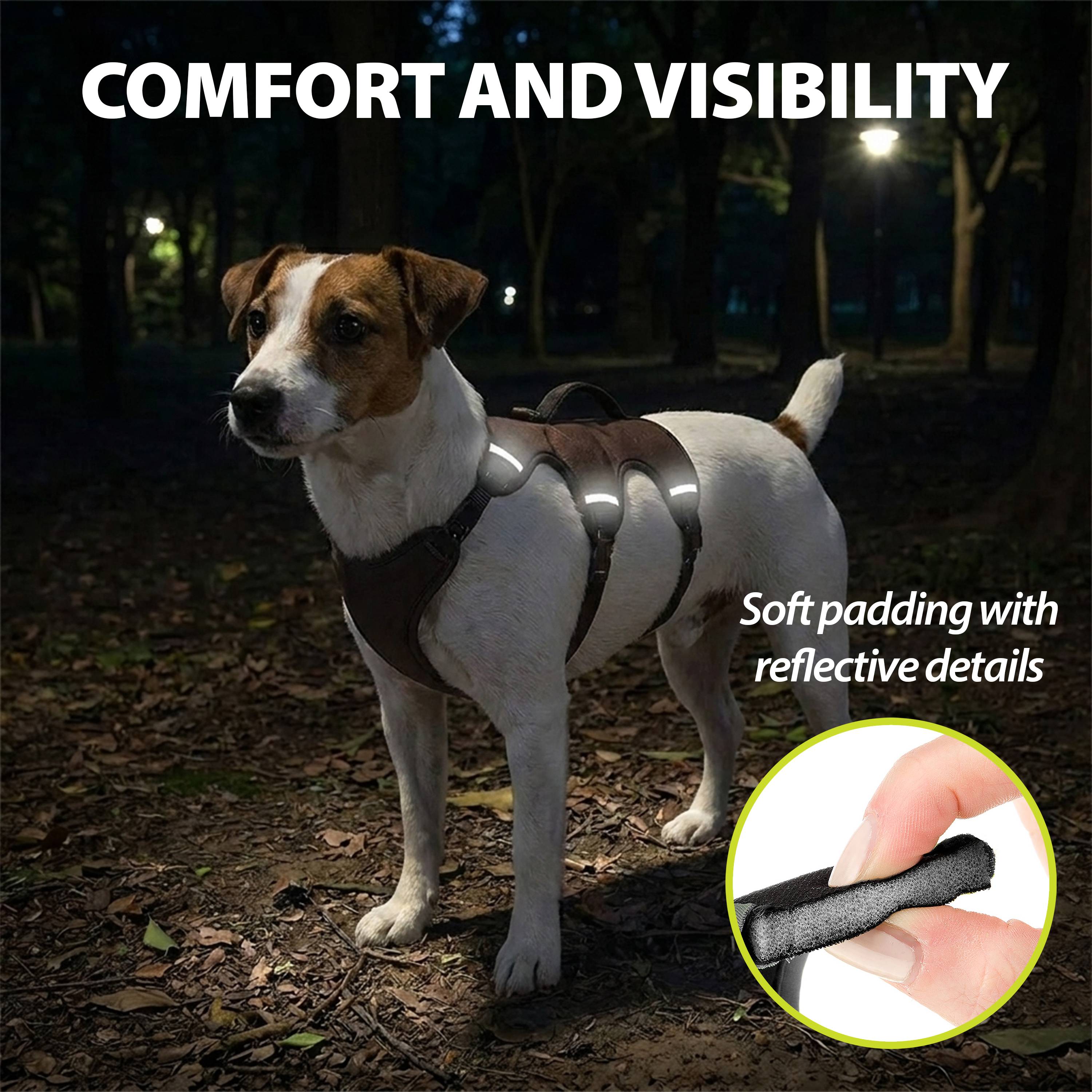 Ferplast - Ferplast Harnais Chien Réglable S Poitrail 46-56 cm avec Poignée, Marron - Imagen 9