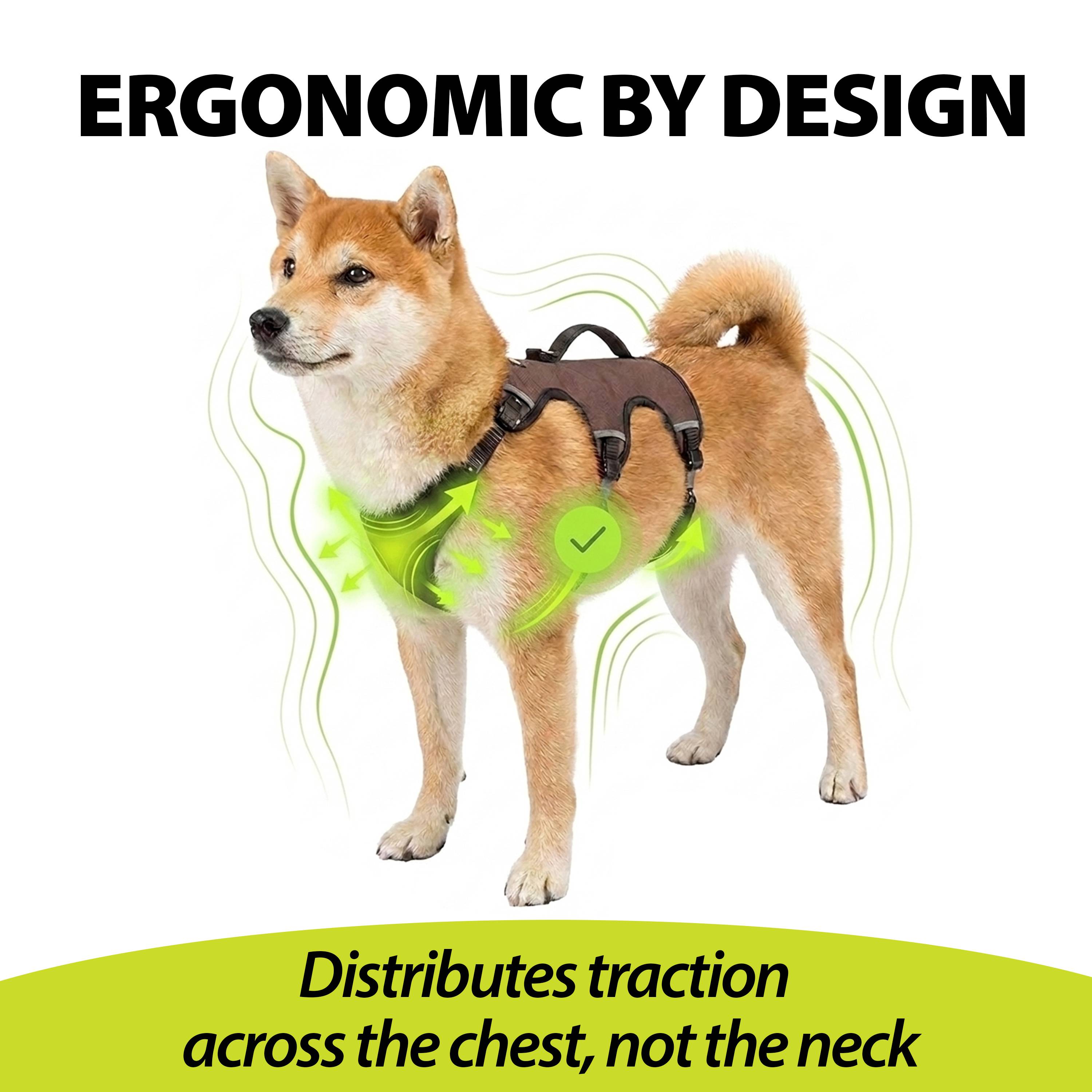 Ferplast - Ferplast Harnais Chien Réglable S Poitrail 46-56 cm avec Poignée, Marron - Imagen 6