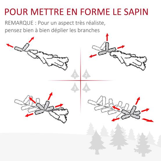 Sapin de Noël Artificiel Arbre de Noël Lumineux 120cm en Fibre Optique Deco Noël lumière à Variation de Couleurs 130 LED Vert - Image 9