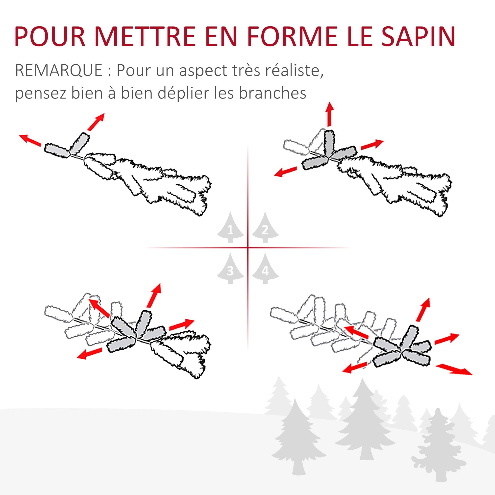 Sapin de Noël Artificiel Arbre de Noël Lumineux 120cm en Fibre Optique Deco Noël lumière à Variation de Couleurs 130 LED Vert - Image 9