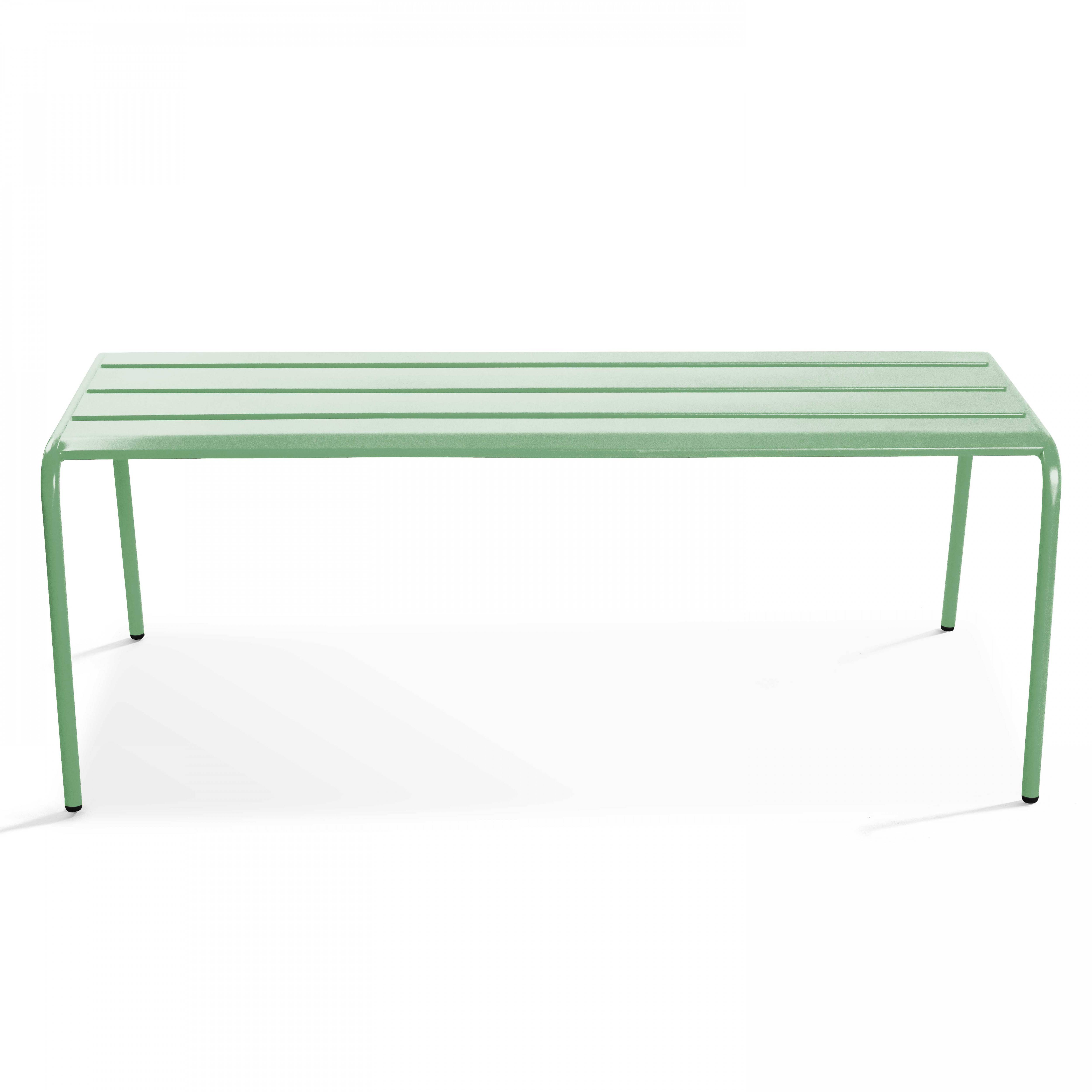 Oviala - Banc de jardin en acier vert sauge Palavas - Oviala - Imagen 4