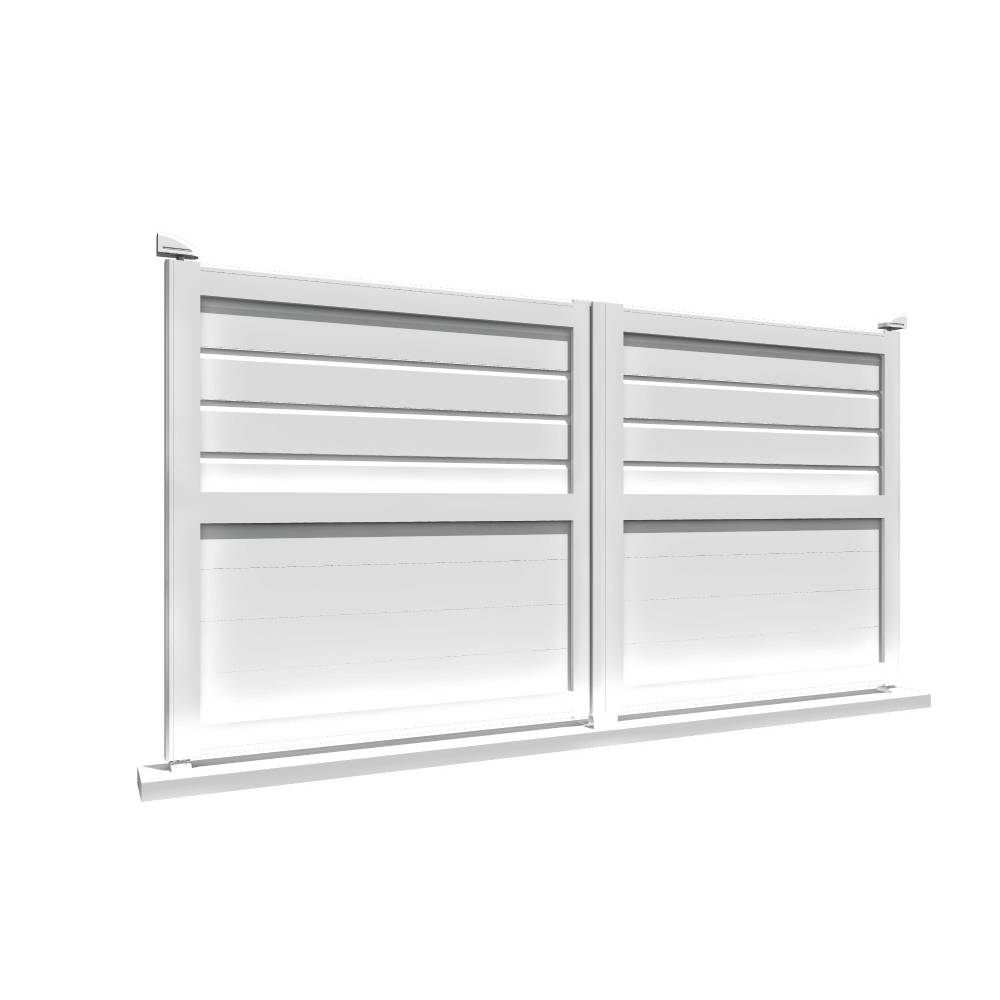 Intersun - Portail battant mixte L 3000 x H 1595 mm (Blanc) - INTERSUN - Imagen 1