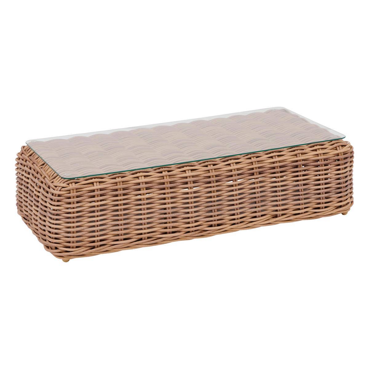 Hesperide - Table basse de jardin rectangulaire "Savinia tahini" 126x64x33cm en aluminium traité époxy Hespéride - Imagen 2