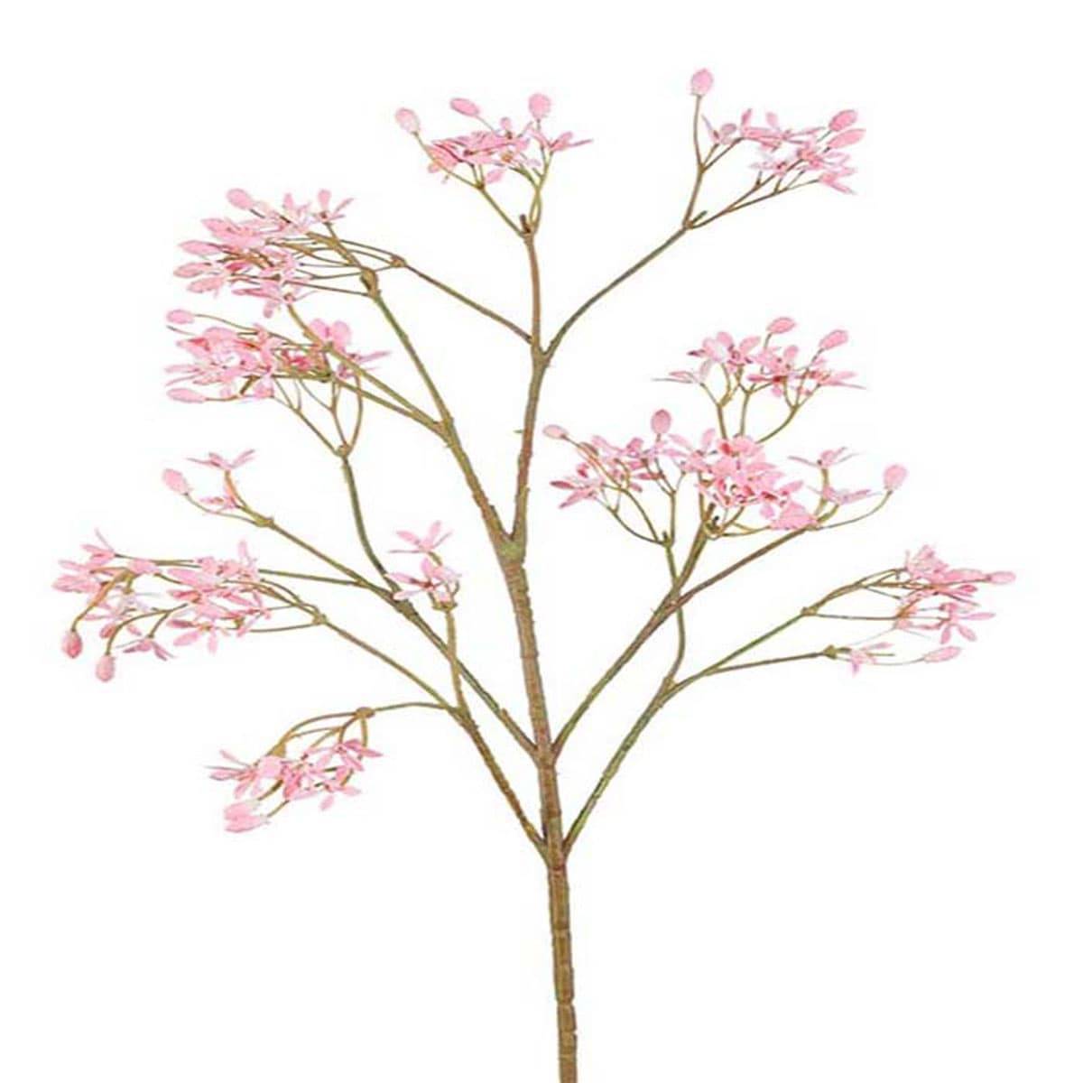Artificielles - Jasmin Artificiel en piquet H 62 cm Superbe branche fleurie Rose soutenu - Imagen 2