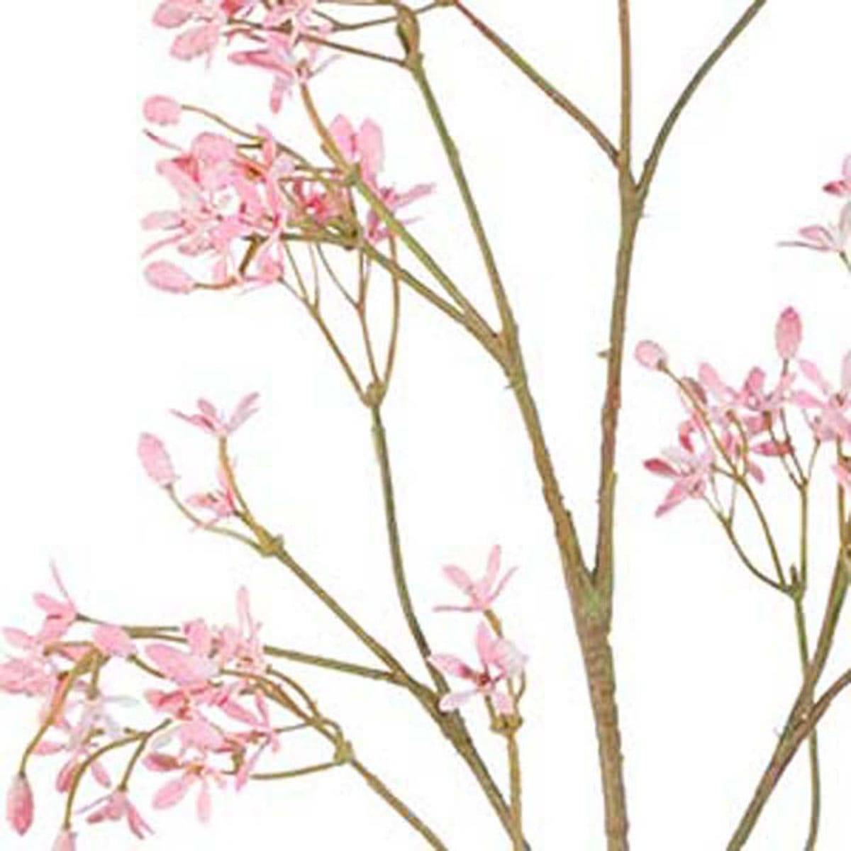 Artificielles - Jasmin Artificiel en piquet H 62 cm Superbe branche fleurie Rose soutenu - Imagen 3
