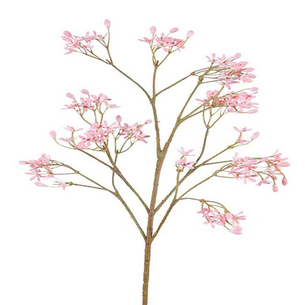 Artificielles - Jasmin Artificiel en piquet H 62 cm Superbe branche fleurie Rose soutenu - Imagen 1