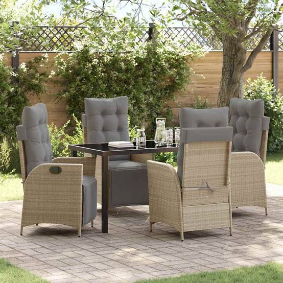 ComfortXL - Salon de jardin 4 places avec chaises réglables et coussins confort Beige – ComfortXL Outdoor Living - Image 1