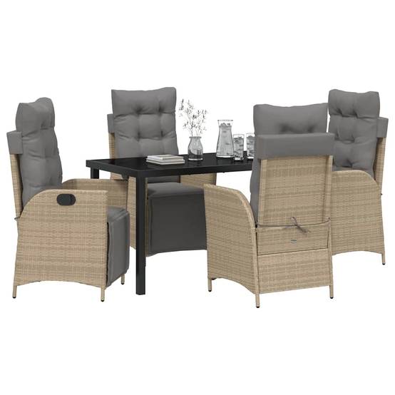ComfortXL - Salon de jardin 4 places avec chaises réglables et coussins confort Beige – ComfortXL Outdoor Living - Image 3