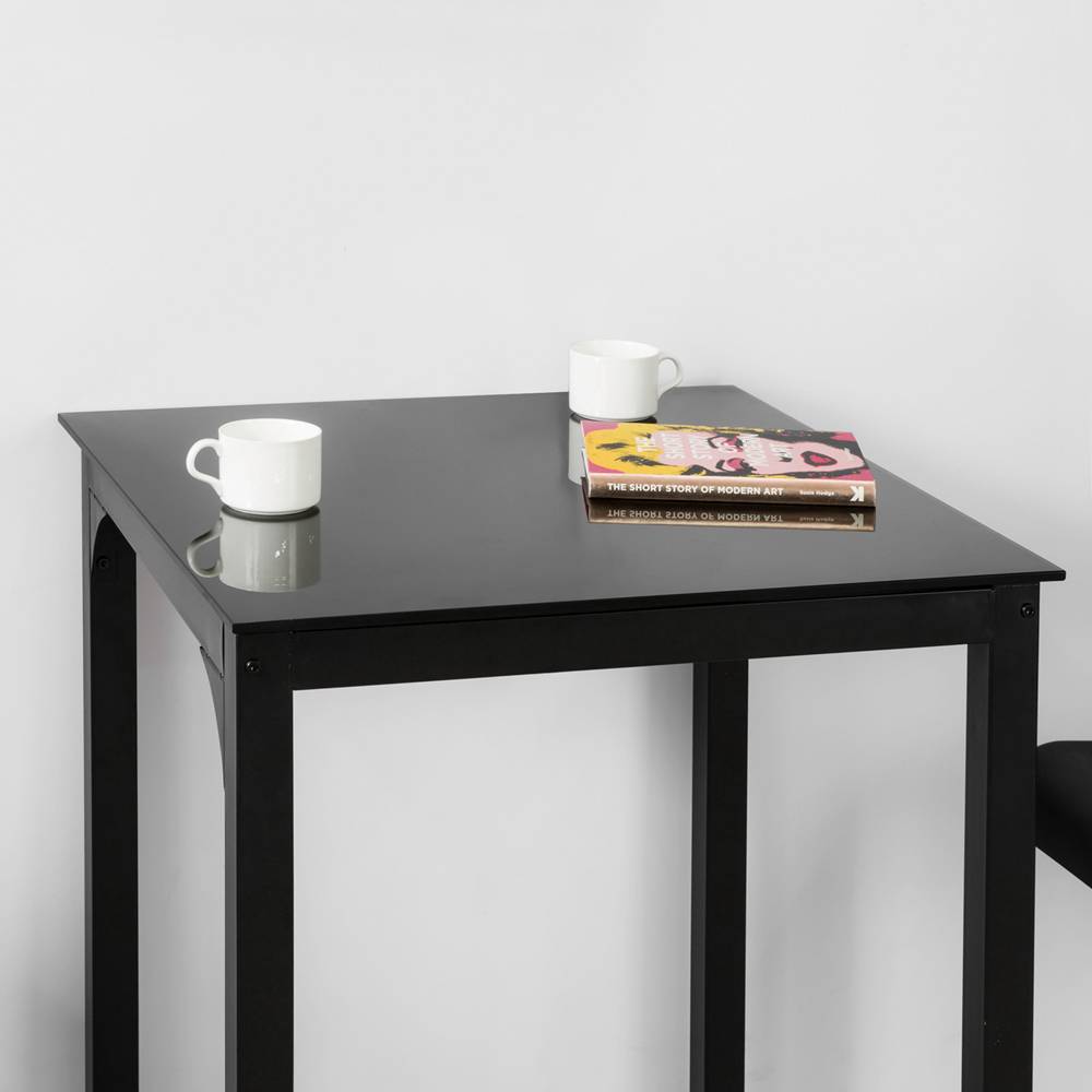 Sobuy - Table à Manger Carrée Table de Cuisine Table à Dîner Noire - 60 x 60 x 75 cm Carrée Pieds en Acier Robuste SoBuy - Imagen 5