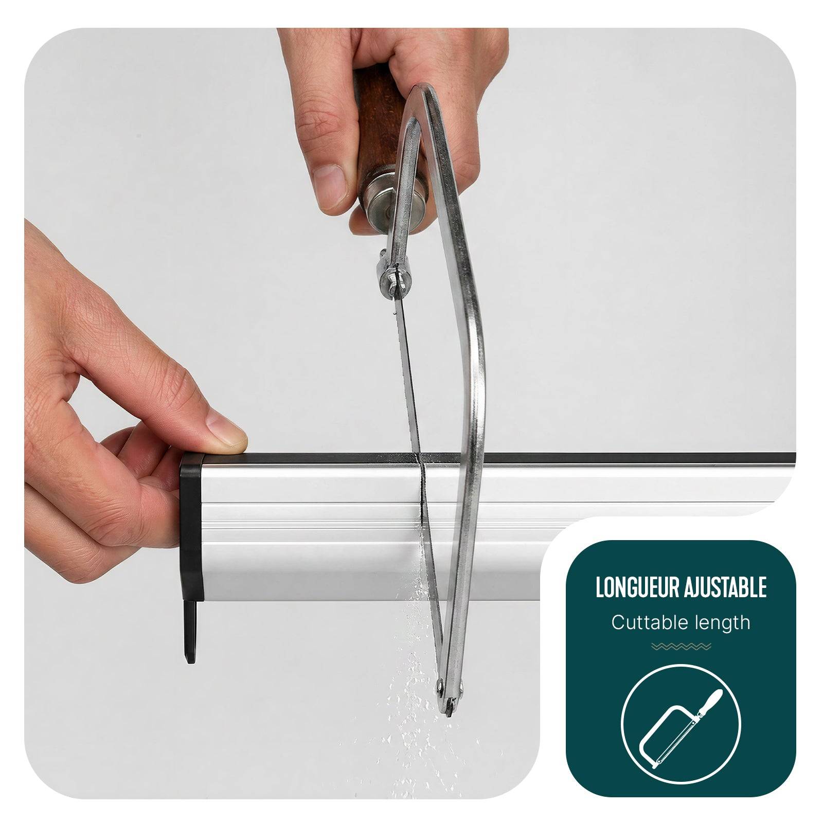 Vounot - Moustiquaire de fenêtre L130 x H160 cm  enroulable et recoupable en aluminium blanc VOUNOT® - Image 4