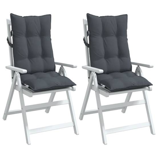 Coussins de chaise à dossier haut polyester anthracite 120 x 50 x 7 cm, poids:3.75kg - PANGIVO - Image 4