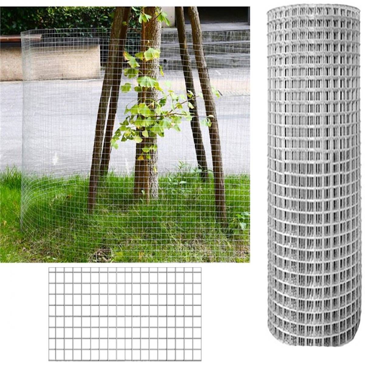 Comercial Candela - Grillage Souple| 1X25 M| Composition 100% Acier Galvanisé| Rouleau Grillage| Fil Électrosoudé| Réticulée 13X13MM - Imagen 2