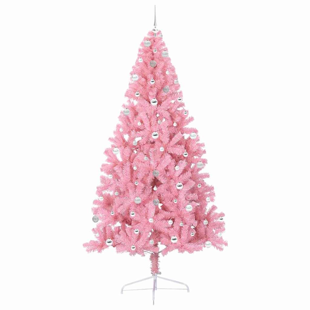 Vidaxl - Sapin de Noël artificiel pré-éclairé Rose 240 cm PVC vidaXL 3397107 - Image 5