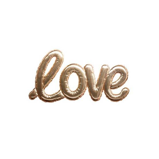 Sticker Ballon "Love" 24x47cm Or - Image 1