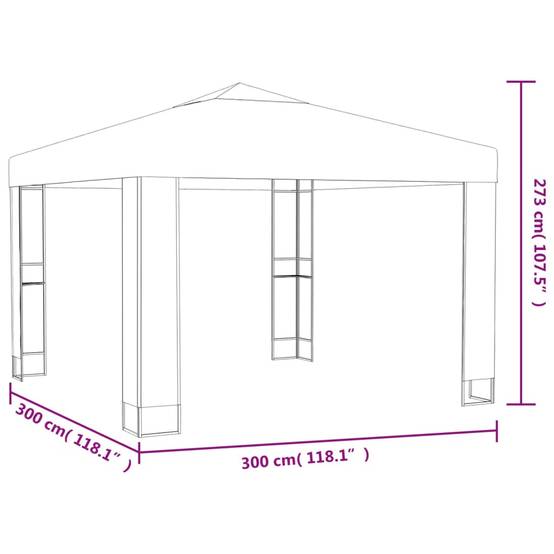 Tonnelle Aluminium Anthracite avec LED 3 x 3 x 2.73 m - PANGIVO - Image 9