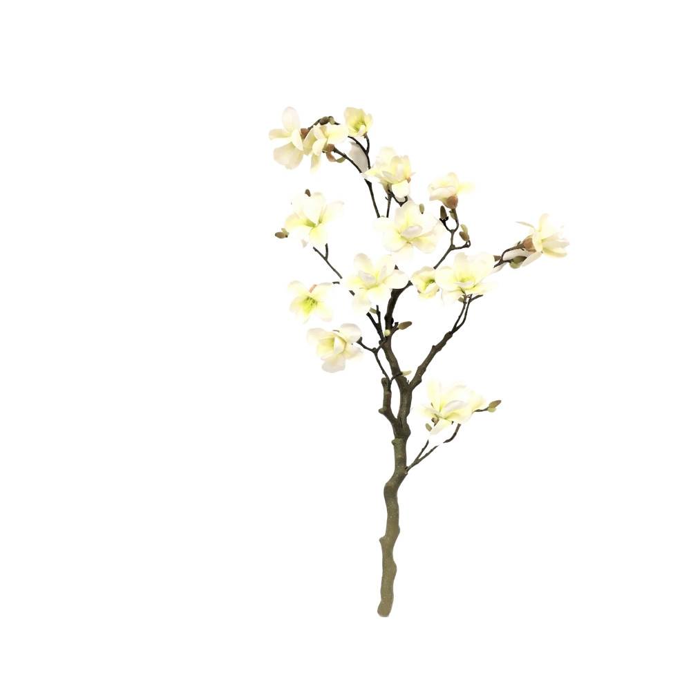~Fleur artificielle magnolia haut de gamme cimetière tissu vert 120 cm Chemin de campagne
