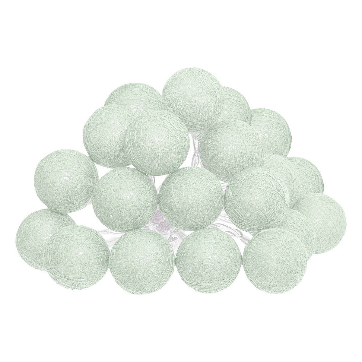 Atmosphera - Guirlande LED 20 boules vert céladon L435cm - Atmosphera Créateur d'intérieur - Image 2