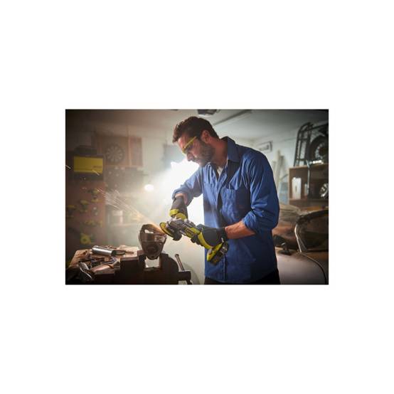Ryobi - Pack RYOBI Meuleuse d'angle brushless R18AG7-0 - 18V One+ - 1 batterie 2.0Ah - 1 chargeur rapide RC18120-120 - Kit 6 disque 125 mm - Image 4