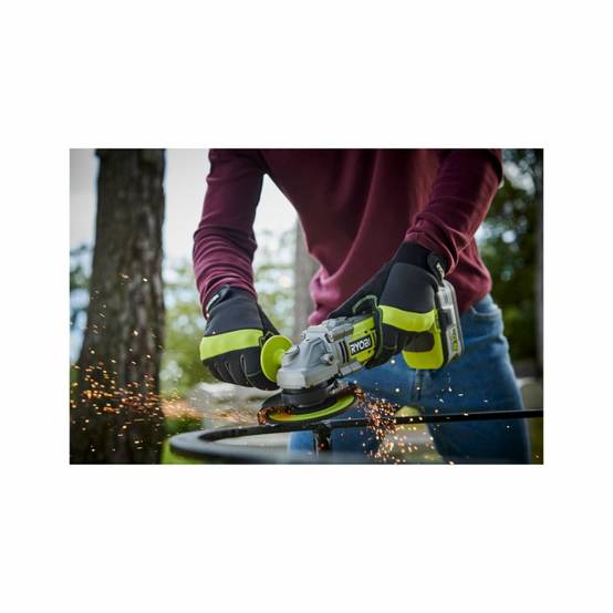 Ryobi - Pack RYOBI Meuleuse d'angle brushless R18AG7-0 - 18V One+ - 1 batterie 2.0Ah - 1 chargeur rapide RC18120-120 - Kit 6 disque 125 mm - Image 2