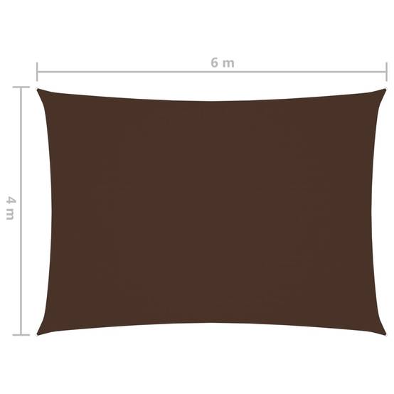 Helloshop26 - Voile toile d'ombrage parasol tissu oxford rectangulaire 4 x 6 m marron - Imagen 6
