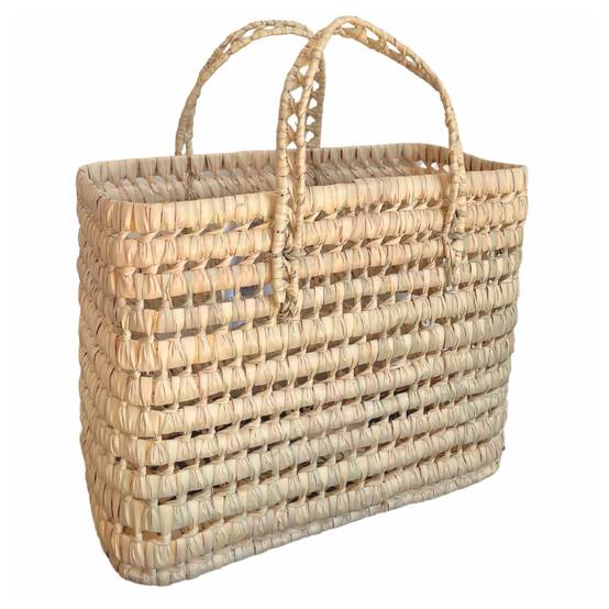 Home Maison - Panier cabas feuilles de palmier - HOME MAISON - Osier - Naturel - Image 1