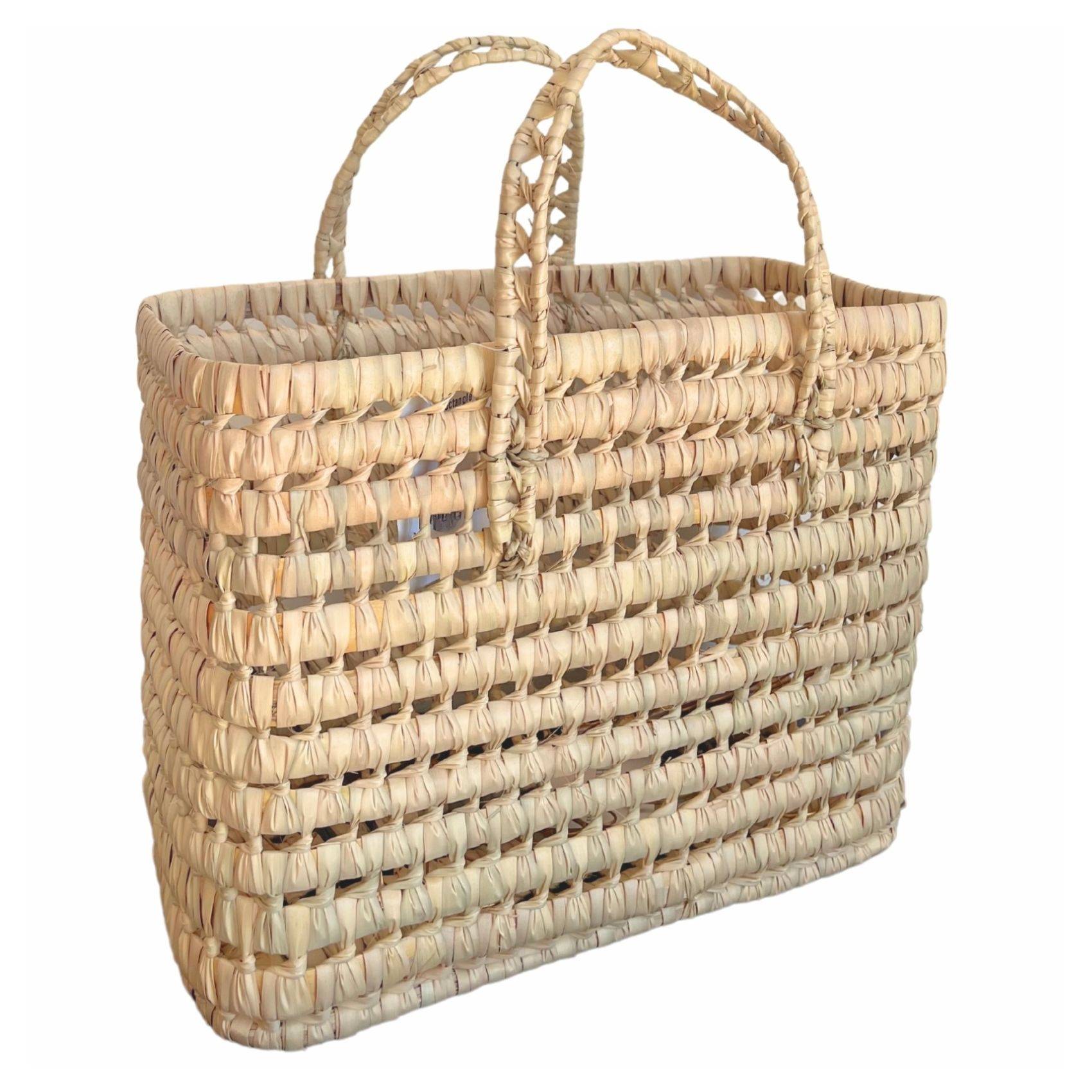 Home Maison - Panier cabas feuilles de palmier - HOME MAISON - Osier - Naturel - Image 1