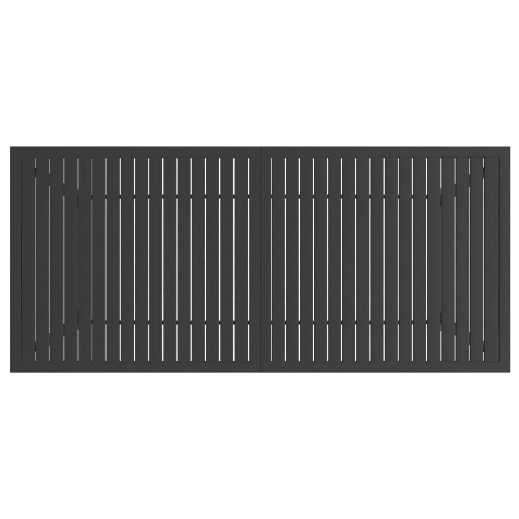 Vidaxl - Table de jardin Anthracite 190x80x72 cm Acier vidaXL 312170 - Imagen 5