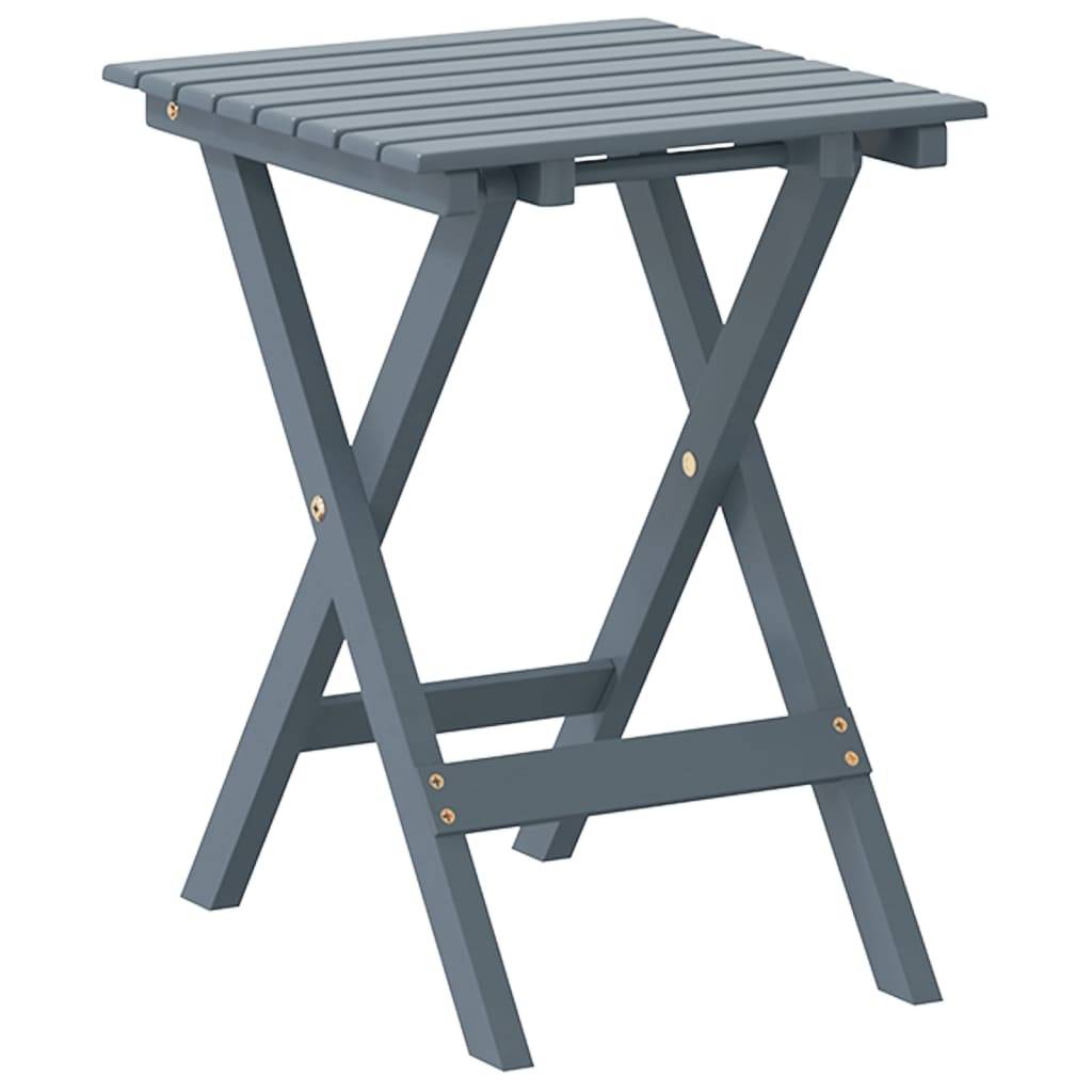 Maison Chic - Table de jardin - Table d’appoint pliable gris bois de peuplier massif HL842 - Image 6