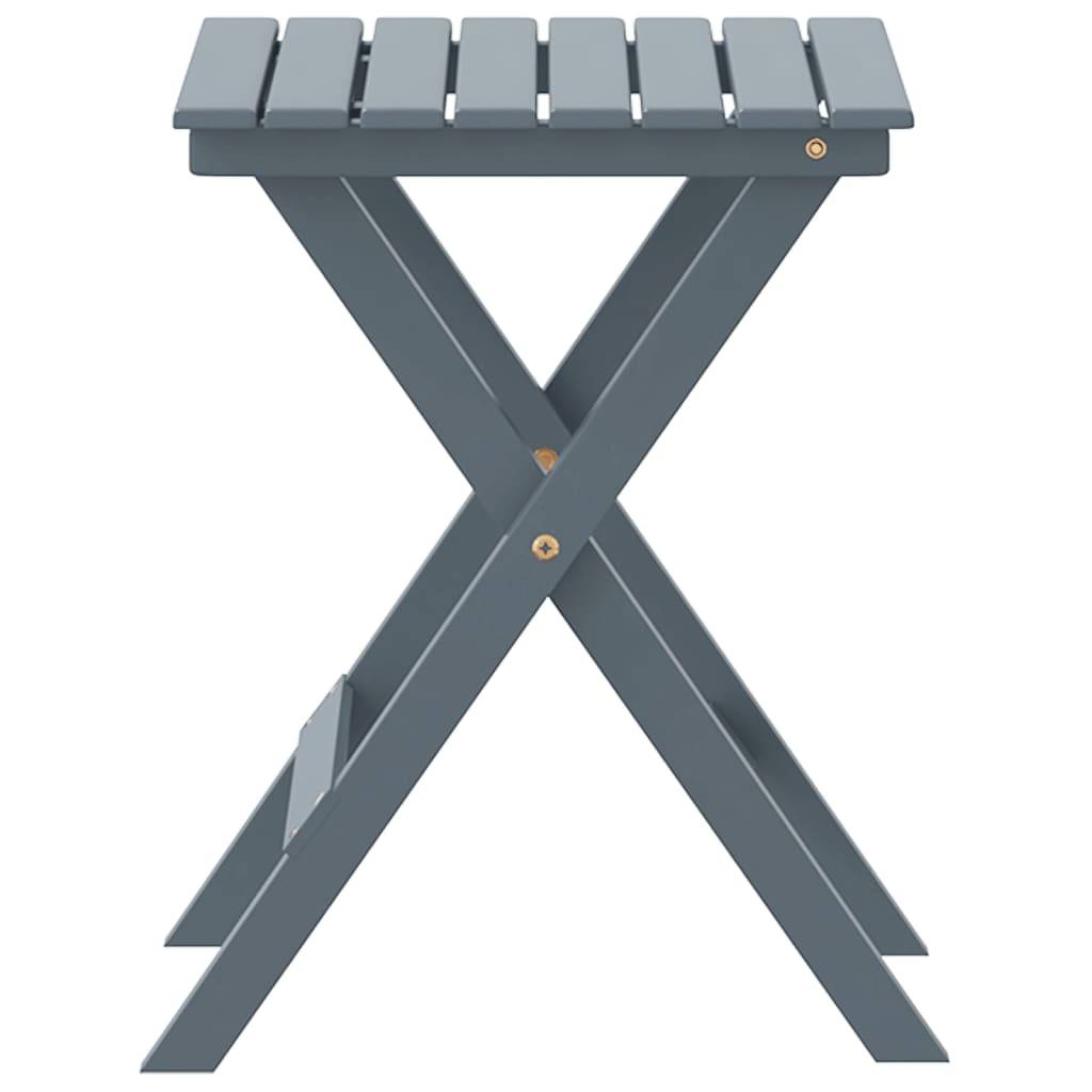 Maison Chic - Table de jardin - Table d’appoint pliable gris bois de peuplier massif HL842 - Image 5