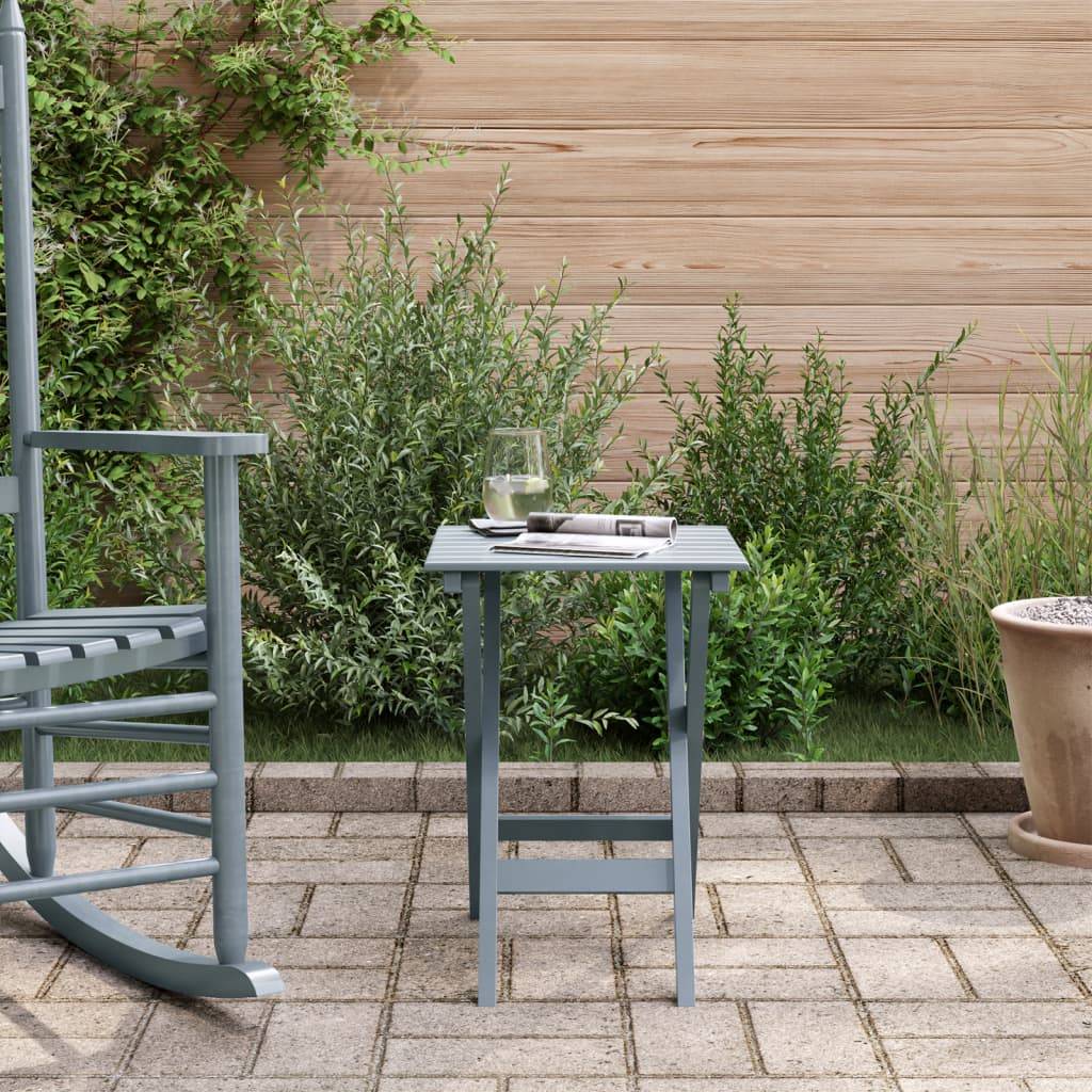 Maison Chic - Table de jardin - Table d’appoint pliable gris bois de peuplier massif HL842 - Image 3