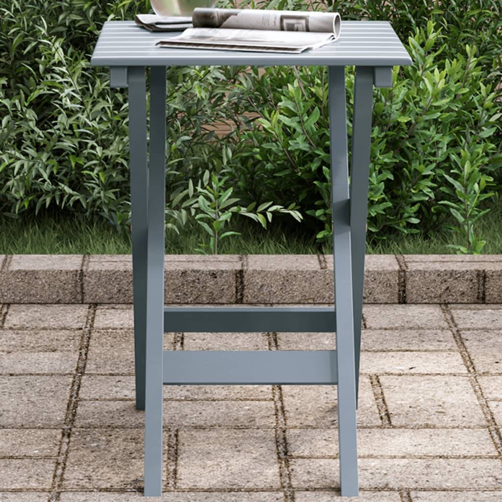 Maison Chic - Table de jardin - Table d’appoint pliable gris bois de peuplier massif HL842 - Image 2