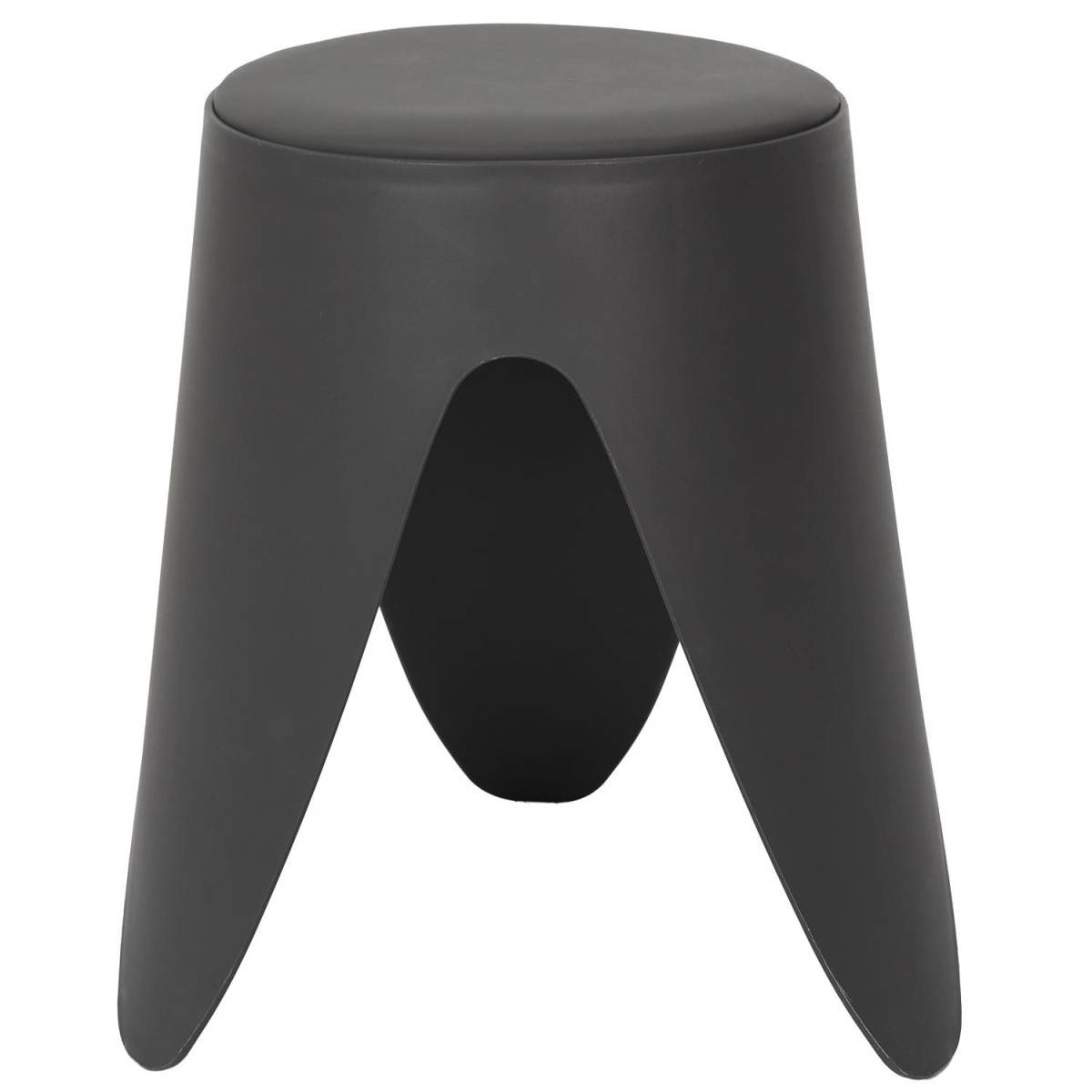 The Home Deco Factory - Lot de 6 Tabourets Empilables "Eve" 46cm Gris - Image 4