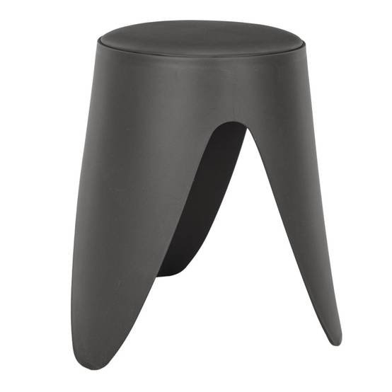 The Home Deco Factory - Lot de 6 Tabourets Empilables "Eve" 46cm Gris - Image 3
