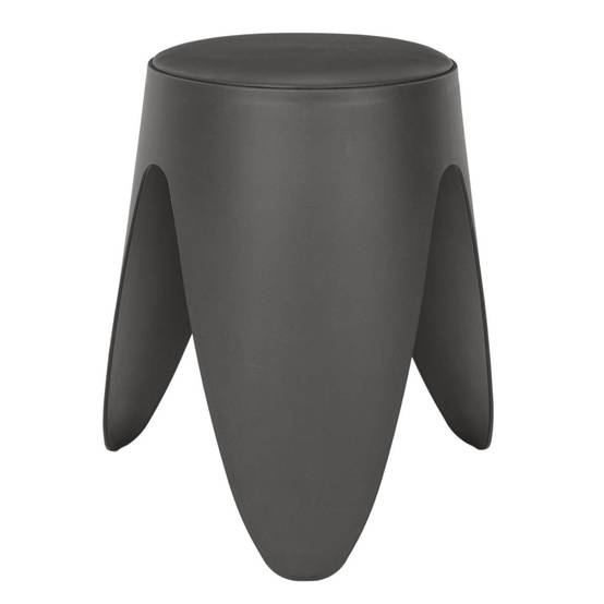 The Home Deco Factory - Lot de 6 Tabourets Empilables "Eve" 46cm Gris - Image 2