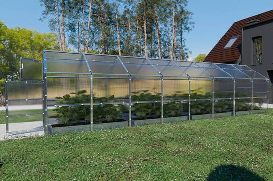 KLASIKA GREENHOUSES - Serre KLASIKA BERNARD 2,35 x 8 m (18,8 m²), 4 mm avec revêtement en polycarbonate - Image 1