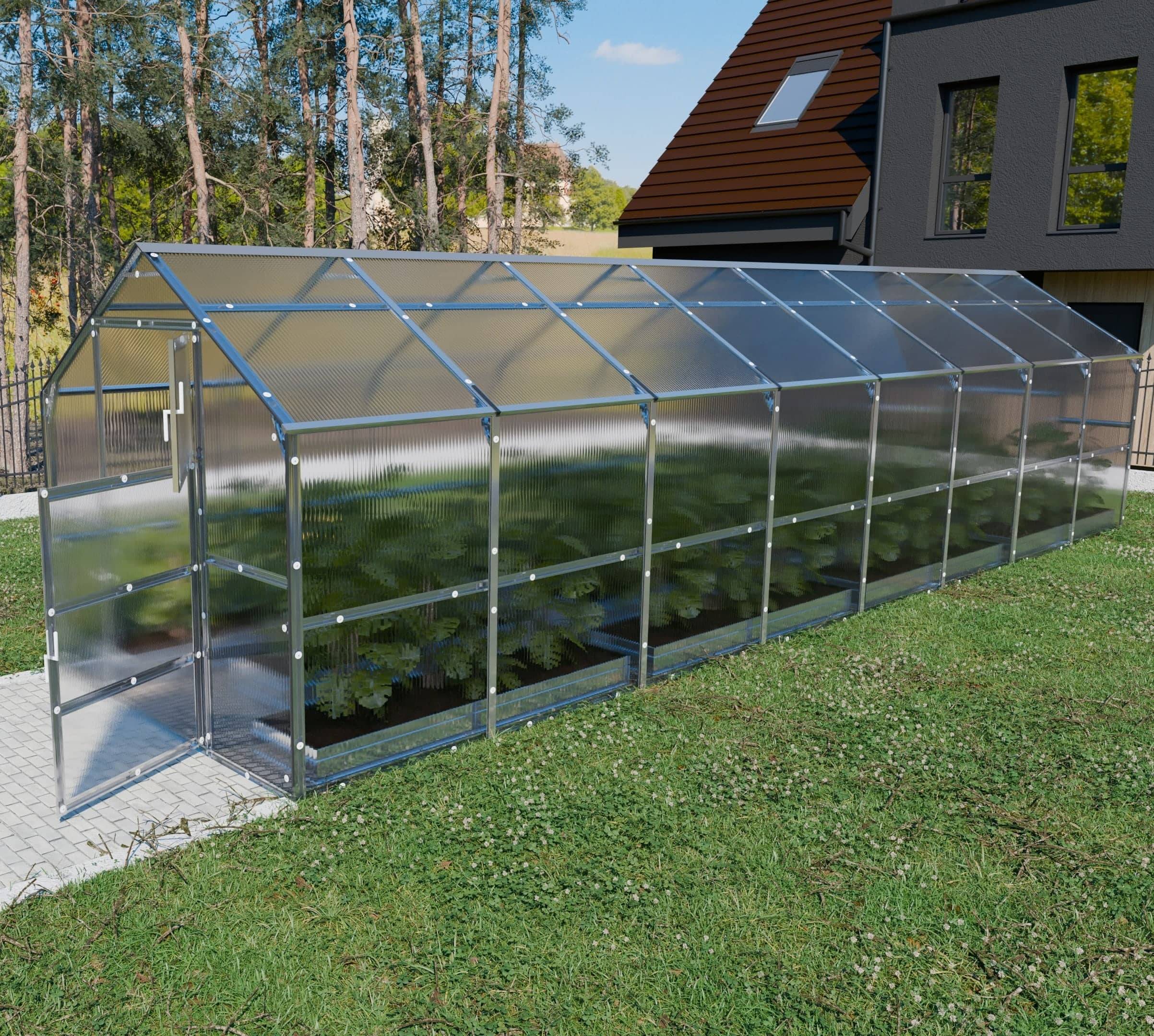 KLASIKA GREENHOUSES - Serre KLASIKA BERNARD 2,35 x 8 m (18,8 m²), 4 mm avec revêtement en polycarbonate - Image 2