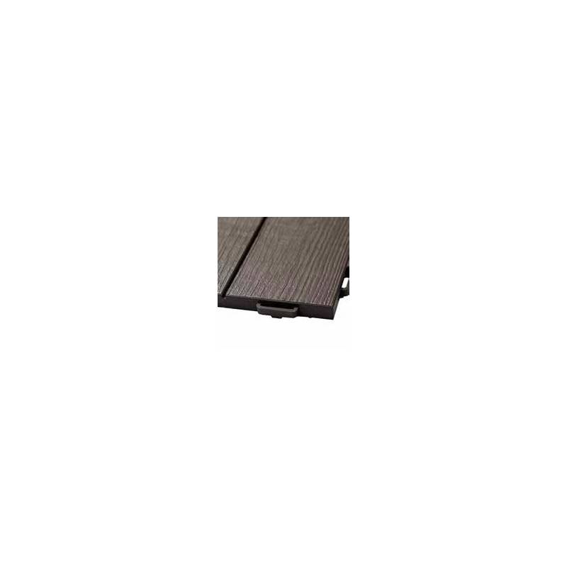 Dalle clipsable jardin finition bois "A l'italienne" - 56 x56 cm - Gris anthracite  - ArtPlast - Imagen 7