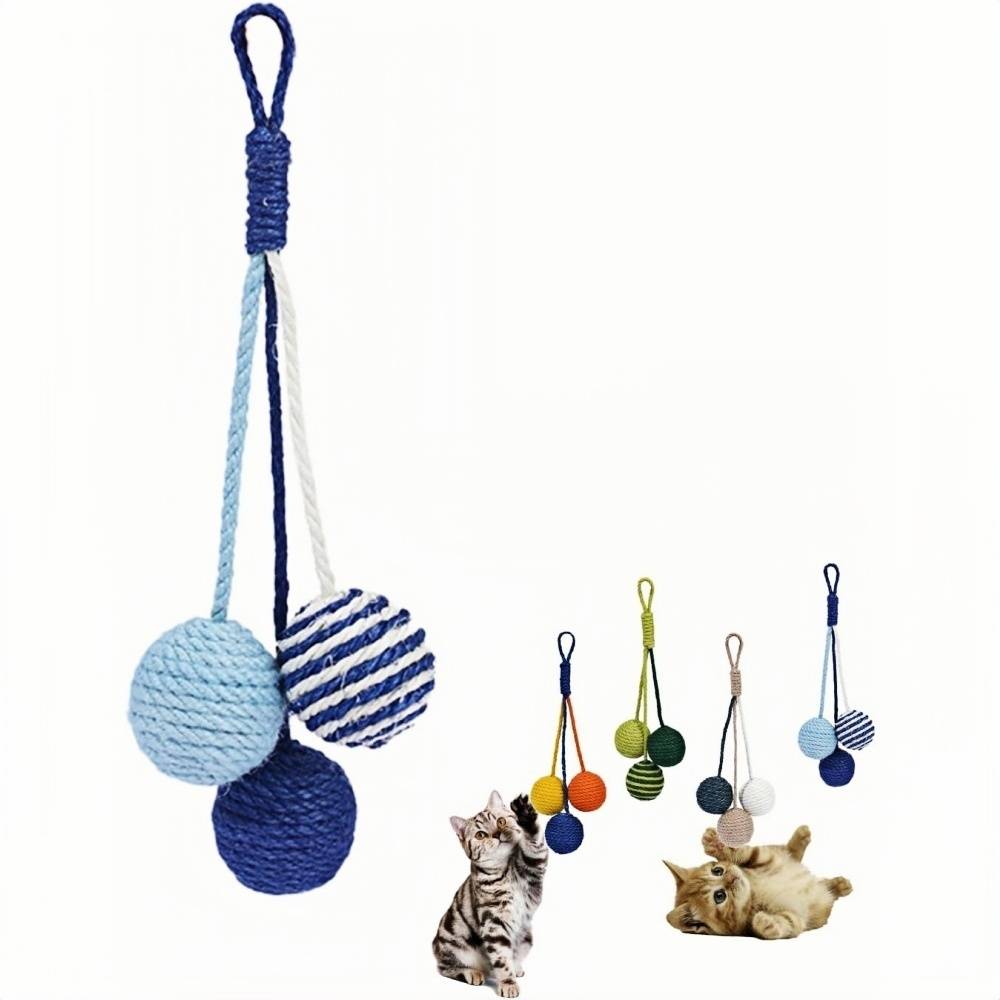 DtopbuyAge - Jouets balles de sisal pour chats DtopbuyAge