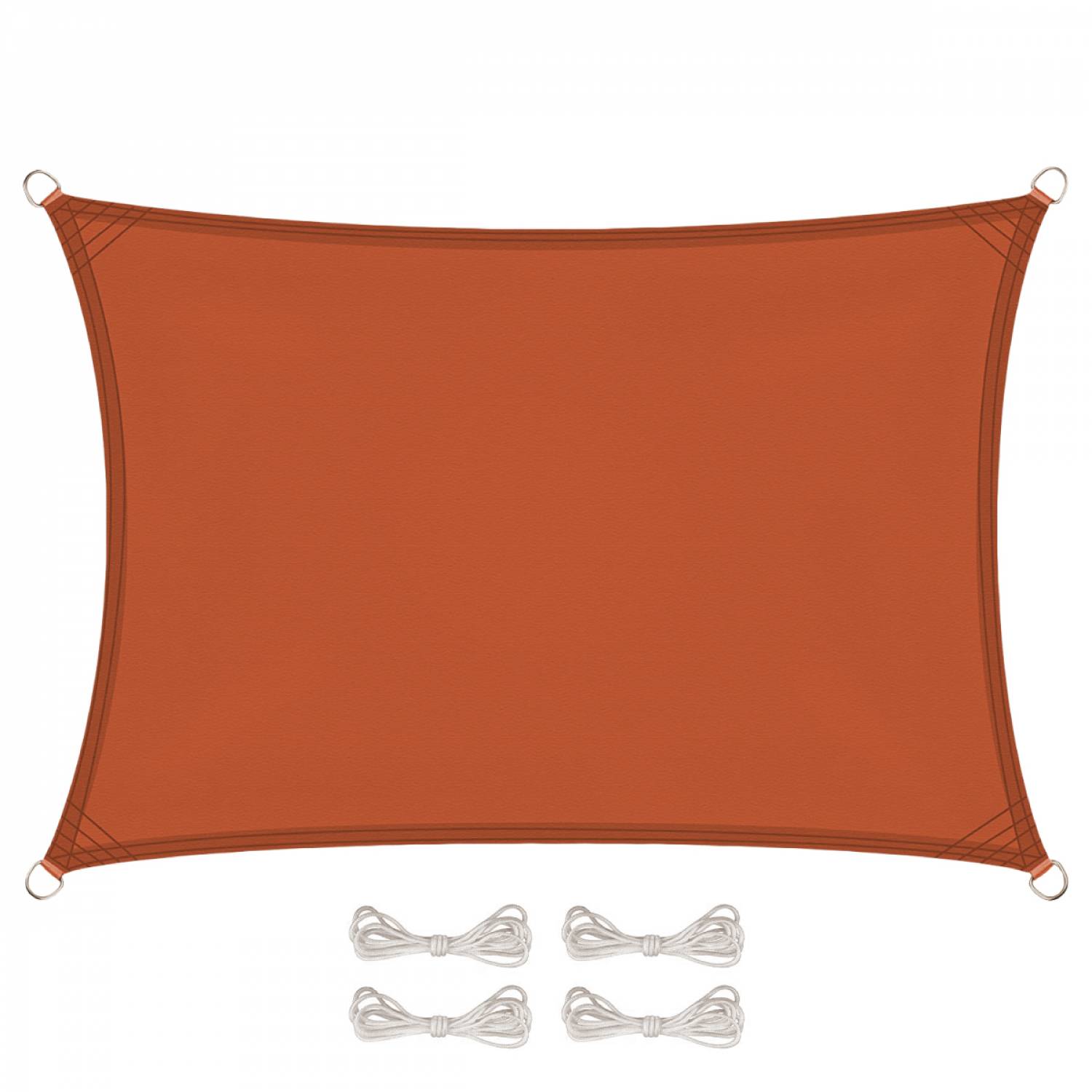 Linxor - Voile d'ombrage rectangulaire imperméable et anti-UV - 3 x 4 m - Terracotta - Linxor - Imagen 1