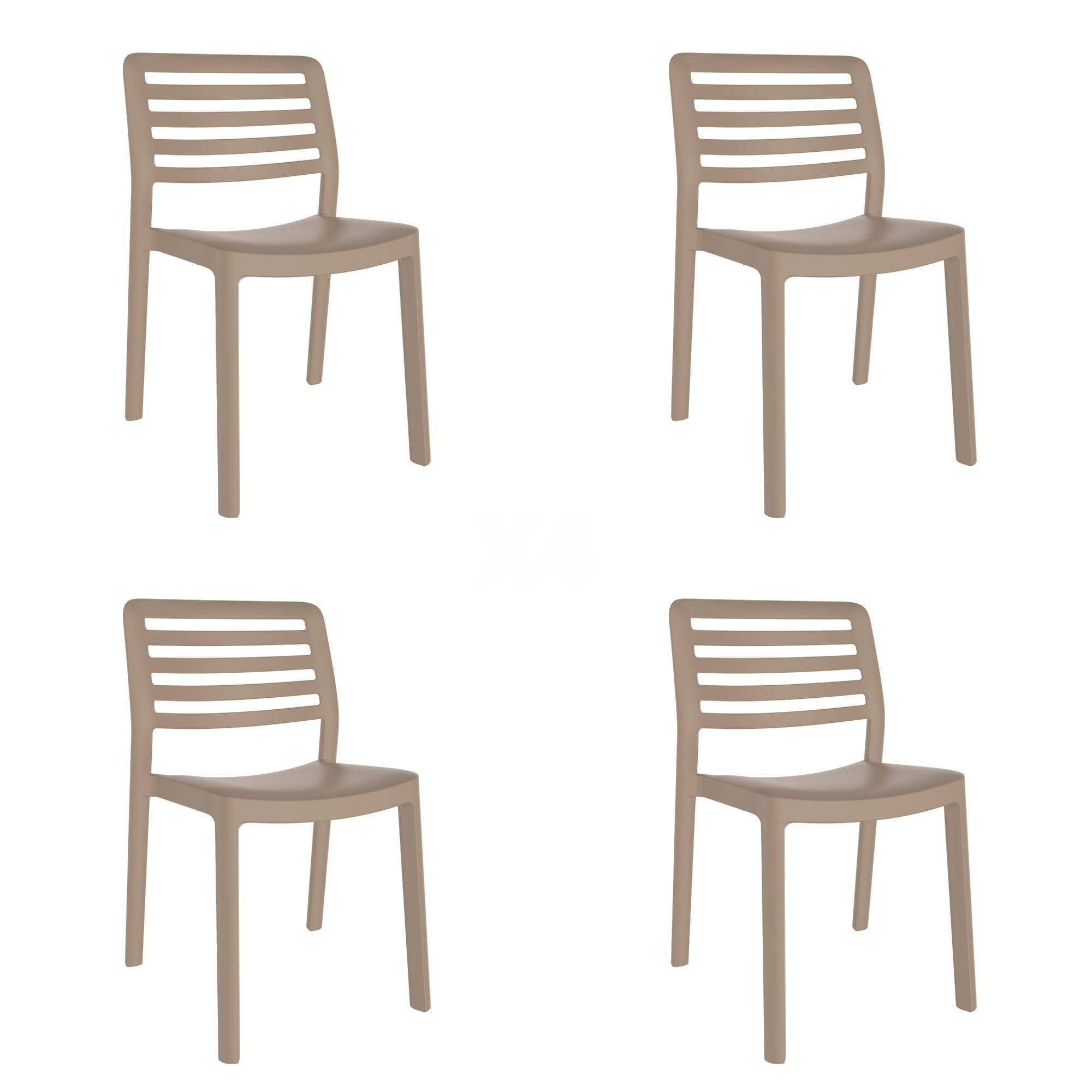 Garbar - Chaises Wind garbar plastique beige (Lot de 4) - Image 1