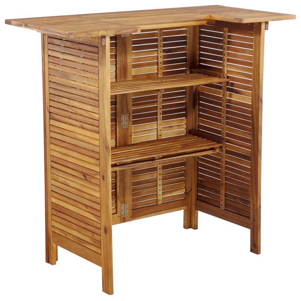 Helloshop26 - Ensemble de bar de jardin 5 pièces bois d'acacia massif - Imagen 3