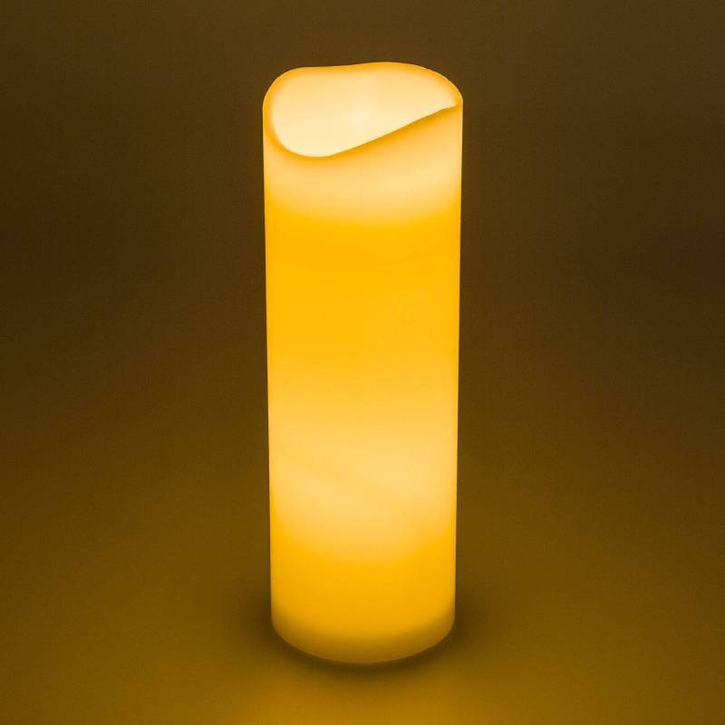 Lotti - Bougie LED cire ivoire cylindrique Ø10cm blanc chaud  à piles Lotti
