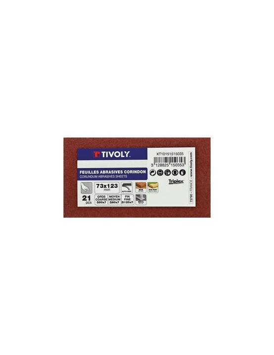 Tivoly - Patin Cale 73x123mm Grain Assortis Par 21 Feuilles - Tivoly