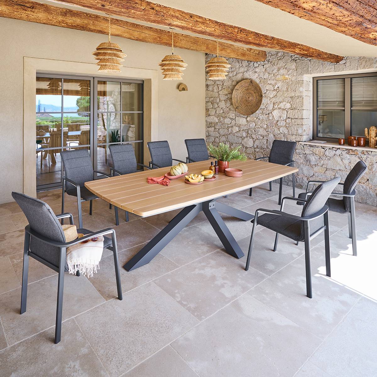 Hesperide - Table de jardin 10 places Oraclion marron - Hespéride - Image 1