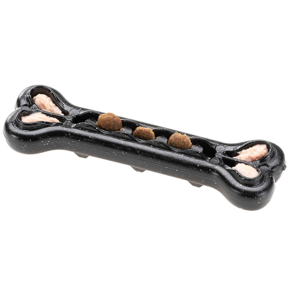 Ferplast - Ferplast Jouet Chien, Os Distributeur Croquettes Friandises pour Chien, en Matériau Durable à Mâcher, Arôme de Viande, pour Hygiène Dentaire, SMILE Os - Imagen 6