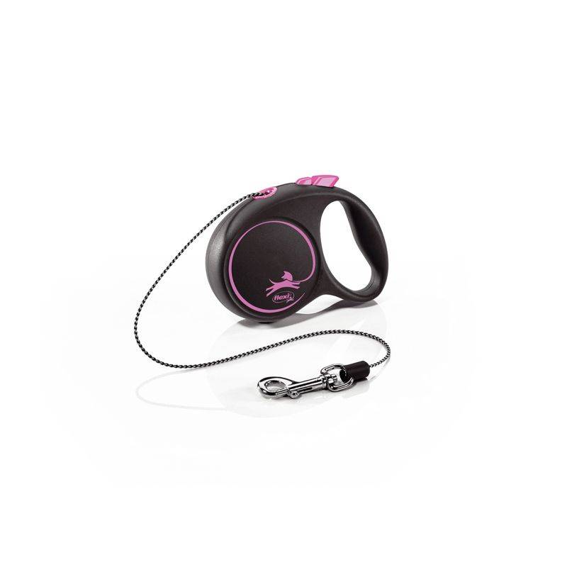 Flexi - Laisse Black Design XS Cord 3m black/ pink FU02C3-251-S-CP Flexi - Image 1