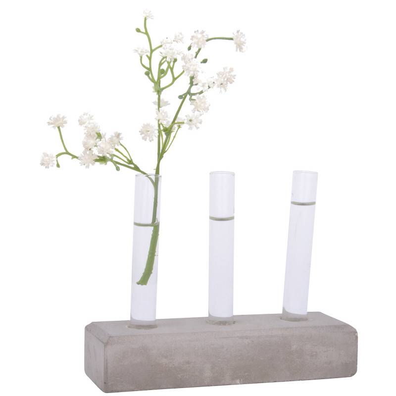 Esschert Design - Vases en tube à essai Socle en béton - Esschert Design - Imagen 1